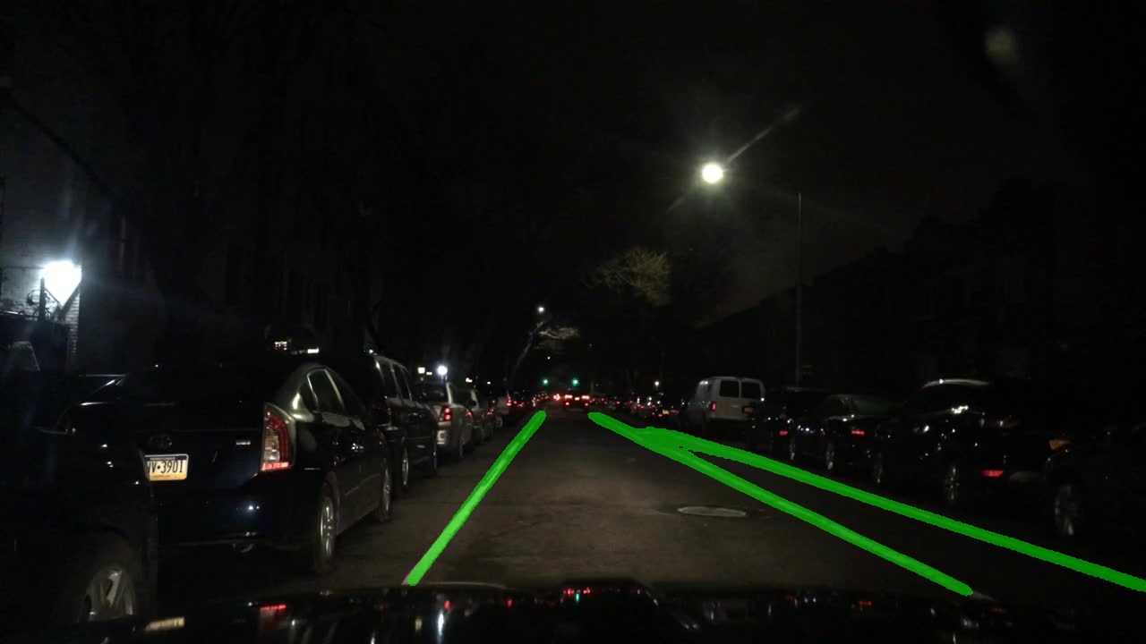 Lane line detection using YOLOP